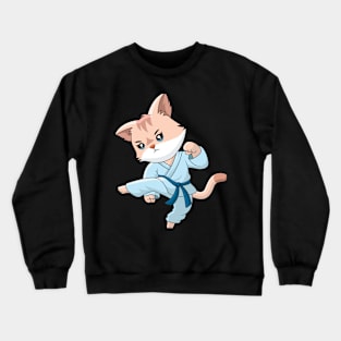 Taekwondo cute cat Crewneck Sweatshirt